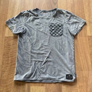 MUNSTER boys checkered pocket tee shirt